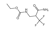β-Ethoxycarbonylamino-α-trifluormethyl-propionamid Structure