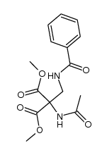 acetylamino-(benzoylamino-methyl)-malonic acid dimethyl ester Structure