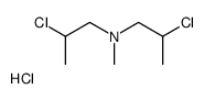 bis(2-chloropropyl)-methylazanium,chloride Structure