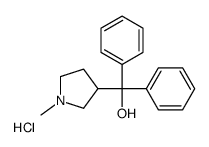 1-Methyl-alpha,alpha-diphenyl-3-pyrrolidinemethanol hydrochloride结构式