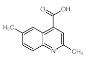 2,6-二甲基喹啉-4-羧酸结构式