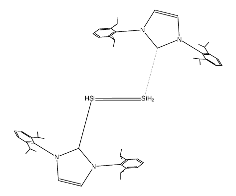 1,2-双[1,3-双(2,6-二-异丙基苯基)咪唑-2-亚甲基]二甲苯结构式