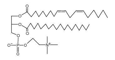 α-[α'-Linoleoyl-β-stearoyl]-phosphatidylcholin Structure