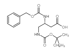 (R)-4-(Boc-氨基)-3-(Z-氨基)丁酸结构式