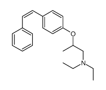 N,N-diethyl-2-[4-[(E)-2-phenylethenyl]phenoxy]propan-1-amine结构式
