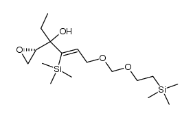 (Z)-3-((S)-oxiran-2-yl)-4-(trimethylsilyl)-6-((2-(trimethylsilyl)ethoxy)methoxy)hex-4-en-3-ol结构式