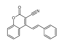 2-oxo-4-(2-phenylethenyl)chromene-3-carbonitrile Structure
