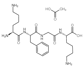 H-Lys-Phe-Gly-Lys-OH acetate salt结构式