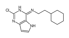 2-chloro-N-(2-cyclohexylethyl)-5H-pyrrolo[3,2-d]pyrimidin-4-amine结构式