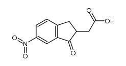 6-nitro-2,3-dihydro-1-oxo-2-indene-2-acetic acid Structure
