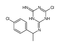6-chloro-2-N-[1-(4-chlorophenyl)ethyl]-1,3,5-triazine-2,4-diamine Structure