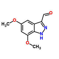 5,7-Dimethoxy-1H-indazole-3-carbaldehyde Structure