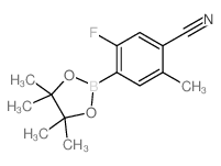 5-Fluoro-2-methyl-4-(4,4,5,5-tetramethyl-1,3,2-dioxaborolan-2-yl)benzonitrile Structure