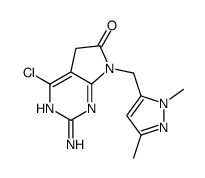2-amino-4-chloro-7-[(2,5-dimethylpyrazol-3-yl)methyl]-5H-pyrrolo[2,3-d]pyrimidin-6-one Structure
