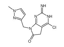 2-amino-4-chloro-7-[(1-methylpyrazol-3-yl)methyl]-5H-pyrrolo[2,3-d]pyrimidin-6-one Structure