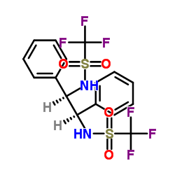 (R,R)-N,N'-双(三氟甲烷磺酰)-1,2-二苯基乙二胺结构式