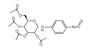 (4-isothiocyanato-phenyl)-(tetra-O-acetyl-ξ-D-glucopyranoside) Structure