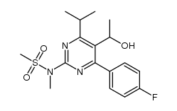 1-[4-(4-fluorophenyl)-6-isopropyl-2-[N-methyl-N-(methylsulfonyl)amino]-pyrimidin-5-yl]-1-hydroxyethane Structure