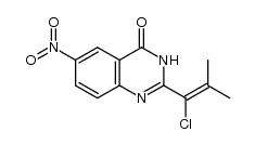 2-(1-chloro-2-methylprop-1-enyl)-6-nitroquinazolin-4(3H)-one结构式