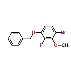 3-(苄氧基)-6-溴-2-氟苯甲醚结构式