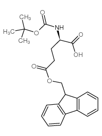 Boc-D-Glu(ofm)-OH structure