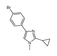 4-(4-bromophenyl)-2-cyclopropyl-1-methyl-1H-imidazole Structure