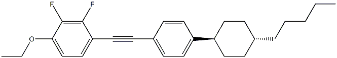 1-Ethoxy-2,3-difluoro-4-[[4-(trans-4-pentylcyclohexyl)phenyl]ethynyl]benzene Structure