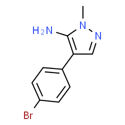 4-(4-溴苯基)-1-甲基吡唑-5-胺结构式