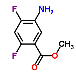 5-氨基-2,4-二氟苯甲酸甲酯结构式