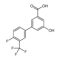 3-[4-fluoro-3-(trifluoromethyl)phenyl]-5-hydroxybenzoic acid结构式