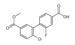 4-(2-chloro-5-methoxycarbonylphenyl)-3-fluorobenzoic acid Structure