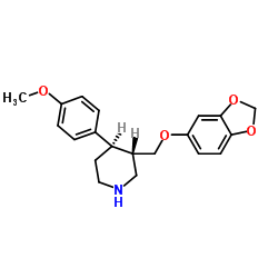 (3S,4R)-3-[(1,3-Benzodioxol-5-yloxy)methyl]-4-(4-methoxyphenyl)piperidine结构式