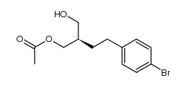 (R)-(+)-2-[2-(4-Bromophenyl)ethyl]-1,3-propanediol monoacetate Structure