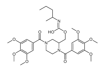 [1,4-bis(3,4,5-trimethoxybenzoyl)piperazin-2-yl]methyl N-pentan-2-ylcarbamate Structure