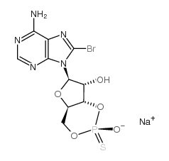 8-bromoadenosine-3',5'-cyclic monophosphorothioate, rp-isomer sodium salt Structure