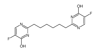 5-fluoro-2-[6-(5-fluoro-6-oxo-1H-pyrimidin-2-yl)hexyl]-1H-pyrimidin-6-one结构式