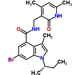 (S)-6-bromo-1-(sec-butyl)-N-((4,6-dimethyl-2-oxo-1,2-dihydropyridin-3-yl)methyl)-3-methyl-1H-indole-4-carboxamide Structure