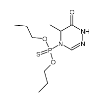 O,O-dipropyl (5-methyl-6-oxo-5,6-dihydro-1,2,4-triazin-4(1H)-yl)phosphonothioate结构式