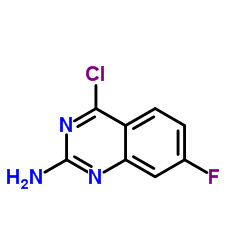 4-Chloro-7-fluoro-2-quinazolinamine Structure