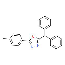 2-(Diphenylmethyl)-5-(4-methylphenyl)-1,3,4-oxadiazole Structure