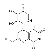 1-Deoxy-1-[1,3,4,7-tetrahydro-6-(hydroxyMethyl)-2,4-dioxo-8(2H)-pteridinyl]-D-ribitol结构式