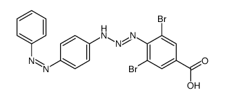 3,5-dibromo-4-[(4-phenyldiazenylanilino)diazenyl]benzoic acid Structure
