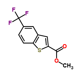 5-(三氟甲基)苯并[b]噻吩-2-羧酸甲酯结构式