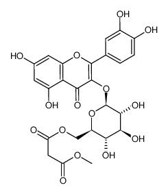 6''-O-(2-(methoxycarbonyl)acetyl)isoquercitrin结构式