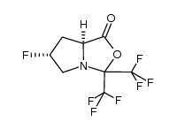 (5S,7R)-7-fluoro-2,2-bis(trifluoromethyl)-1-aza-3-oxabicyclo[3.3.0]octan-4-one结构式