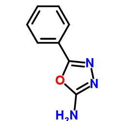 5-苯基-2-氨基-1,3,4-噁二唑结构式