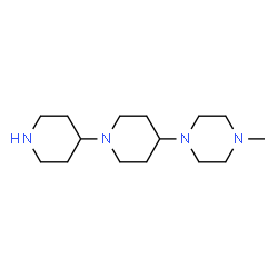 1-甲基-4-[1-(4-哌啶基)-4-哌啶基]哌嗪结构式