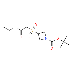 3-((2-乙氧基-2-氧代乙基)磺酰基)氮杂环丁烷-1-羧酸叔丁酯结构式