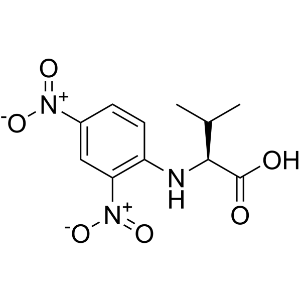 L-Valine,N-(2,4-dinitrophenyl)- Structure