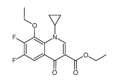 乙基 1-环丙基-8-乙氧基-6,7-二氟-4-氧代-1,4-二氢喹啉-3-甲酸酯结构式